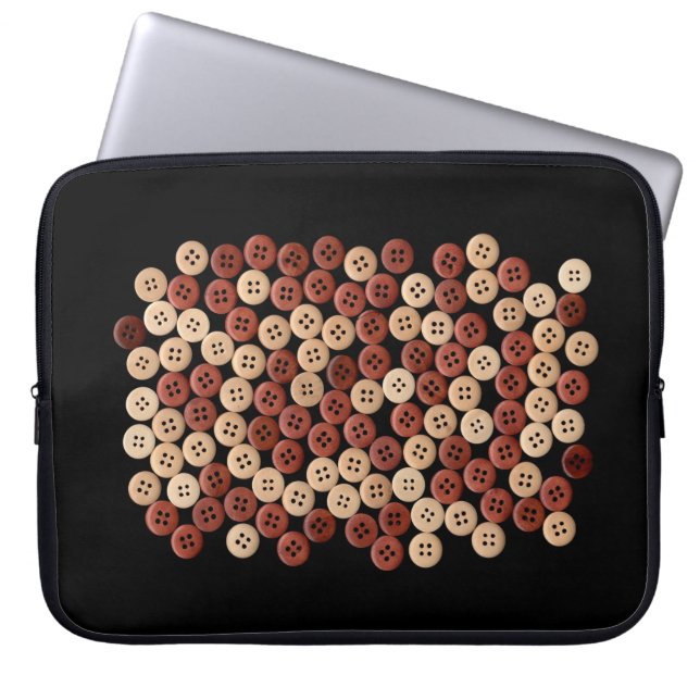 Buttons - Fine Art Photograph Laptop Sleeve (Front)