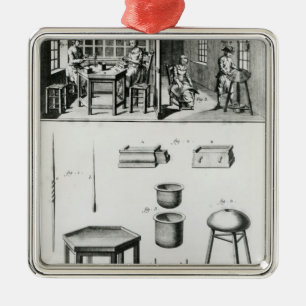 Buttons maker & lace maker metal tree decoration