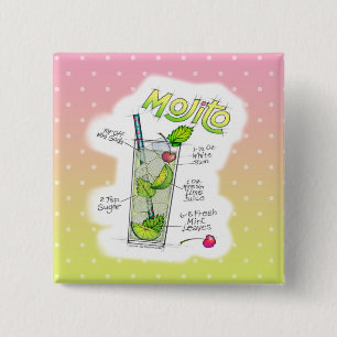 BUTTONS - MOJITO RECIPE COCKTAIL ART