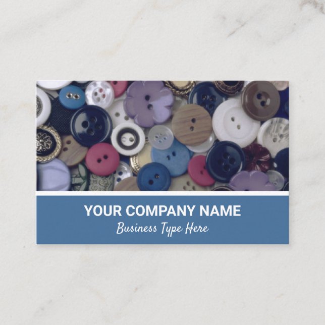 Buttons Sewing Crafts Business Card (Front)