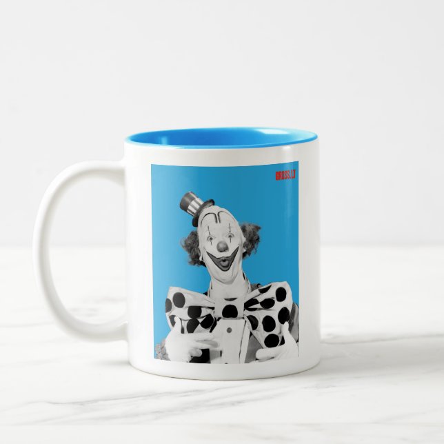 Buttons the Clown Two-Tone Coffee Mug (Left)