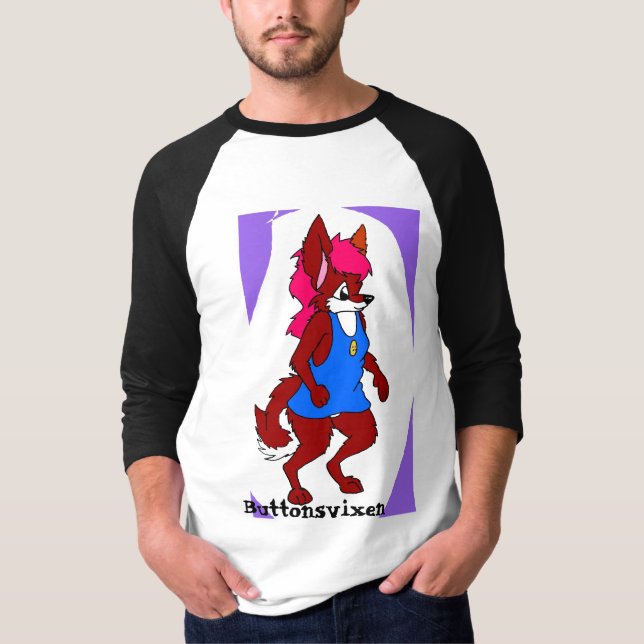 buttonsstanding3, Buttonsvixen T-Shirt (Front)