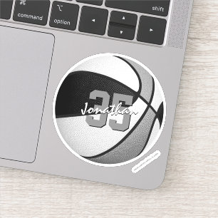 buy 1 or bulk black grey team colours basketball