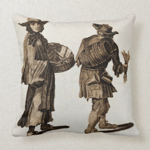 'Buy a new Almanac! Fine writing ink!', illustrati Cushion