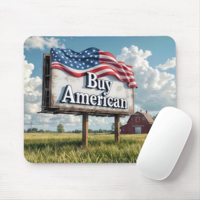 Buy American Billboard On Farmland Mouse Mat (With Mouse)