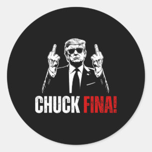 Buy American Chuck Fina China Trade Liberation Day Classic Round Sticker