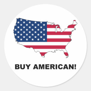 Buy American Classic Round Sticker