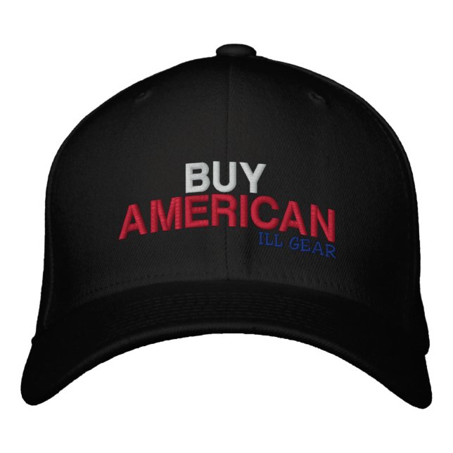 BUY, AMERICAN, ILL GEAR EMBROIDERED HAT (Front)