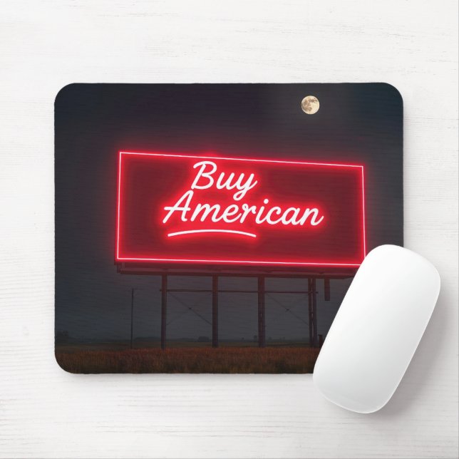 Buy American Red Neon Billboard Mouse Mat (With Mouse)