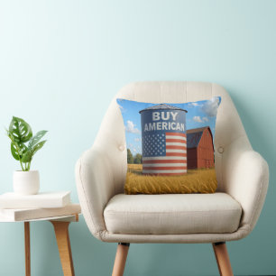 "Buy American" Sign On a Farm Silo Cushion