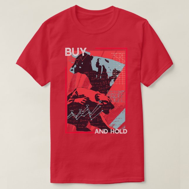 Buy and Hold Bull and Bear T-Shirt (Design Front)