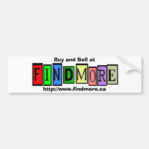 Buy and Sell at FindMore.ca Bumper Sticker