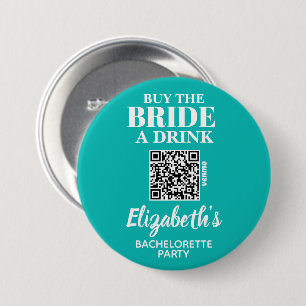 Buy Bride A Drink Bachelorette Party QR Code 7.5 Cm Round Badge