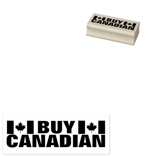 Buy Canadian Canada flag custom colour ink Rubber Stamp (Stamped)