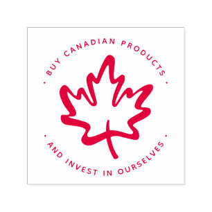 BUY CANADIAN invest in Canada proud and free nfs Self-inking Stamp