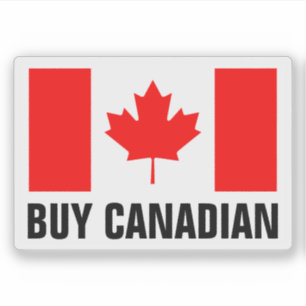 Buy Canadian vinyl stickers with flag of Canada