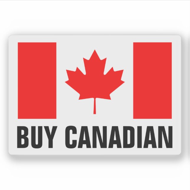 Buy Canadian vinyl stickers with flag of Canada (Front)