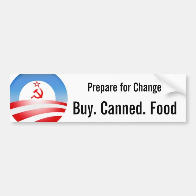 Buy. Canned. Food Bumper Sticker (Front)