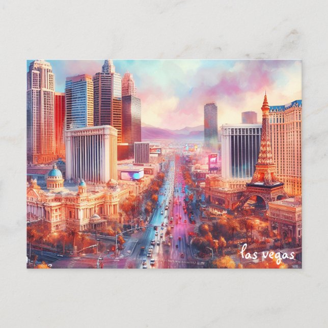 buy colourful Travel Vintage las vegas postcards (Front)