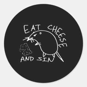 Buy Eat Cheese And Sin Rat Classic Round Sticker