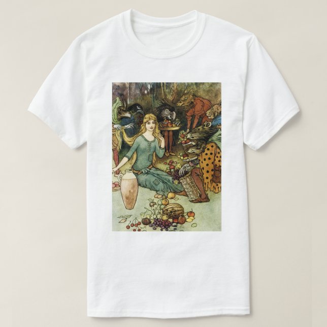 Buy From Us With a Golden Curl T-Shirt (Design Front)