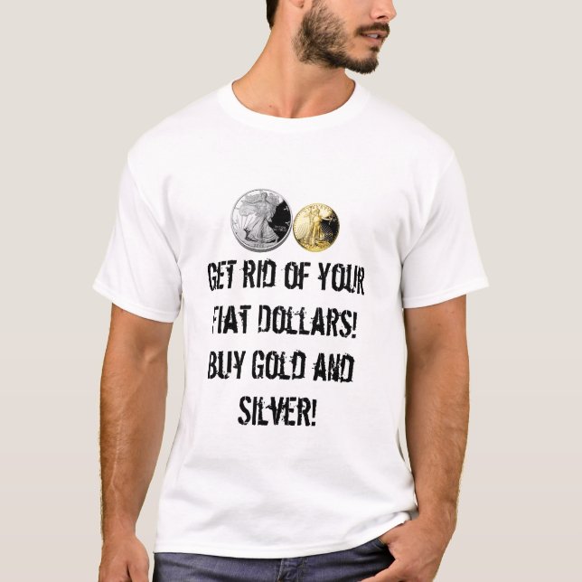 Buy Gold and silver T shirt! T-Shirt (Front)
