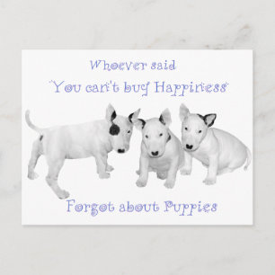 Buy Happiness?  Don't Forget Puppies! Postcard