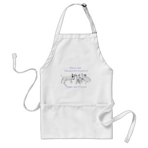 Buy Happiness?  Don't Forget Puppies! Standard Apron