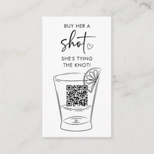 Buy Her a Shot She's Tying the Knot QR Code  Enclosure Card