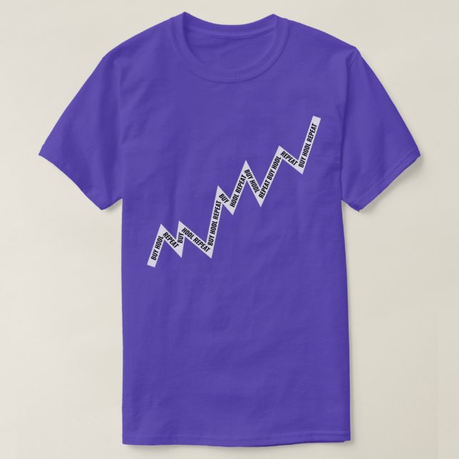 Buy Hodl Repeat Line Chart White T-Shirt (Design Front)