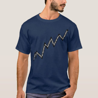 Buy Hold Repeat Line Chart Black T-Shirt