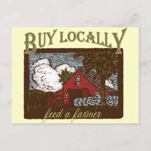Buy Local, Feed a Farmer Postcard