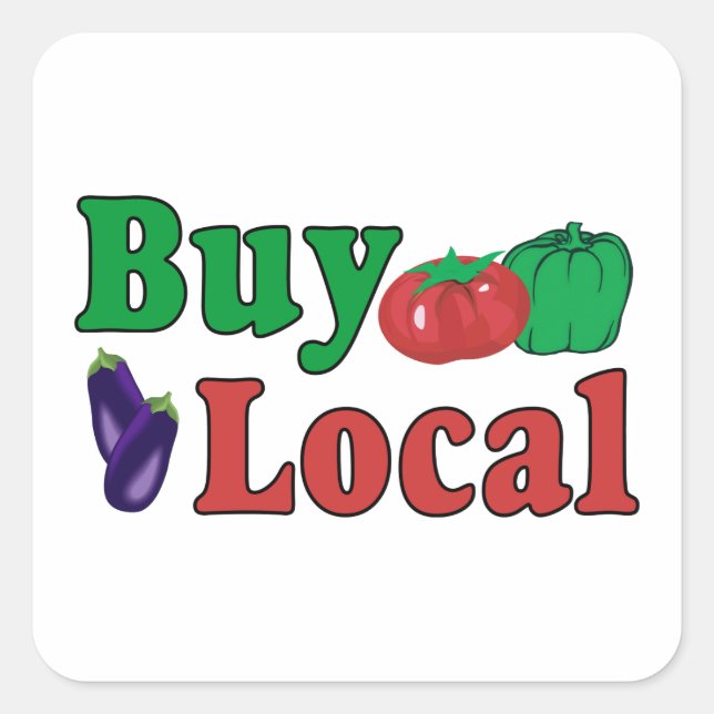 Buy Local Square Sticker (Front)