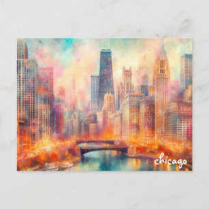buy luxury Travel Vintage chicago postcards