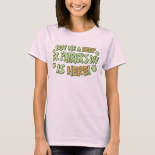 Buy Me A Beer St. Patrick's Day Ladies Organic Tee