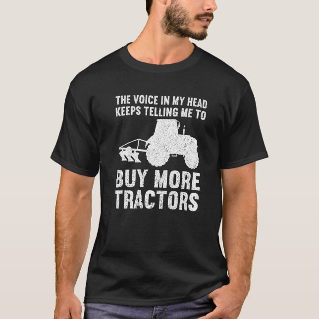 Buy More Tractors Local Farm   Tractor  3 T-Shirt (Front)