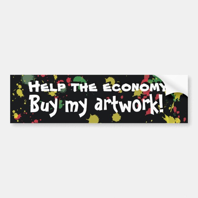 Buy My Artwork! Bumper Sticker (Front)