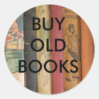 BUY OLD BOOKS CLASSIC ROUND STICKER