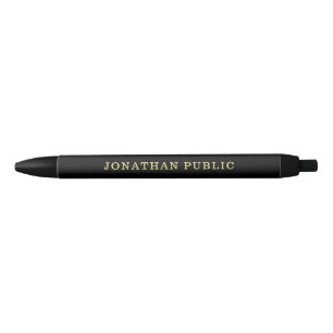 Buy Online Trendy Simple Design Black And Gold Black Ink Pen
