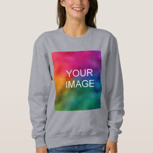 Buy Online Upload Photo to Womens Modern Grey Sweatshirt