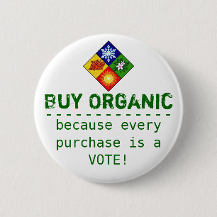 Buy Organic 6 Cm Round Badge