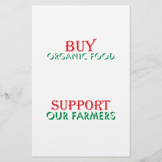 Buy organic food flyer (Front)