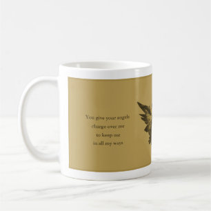 Buy Psalm 91 Gift, Gold Angel Coffee Mug