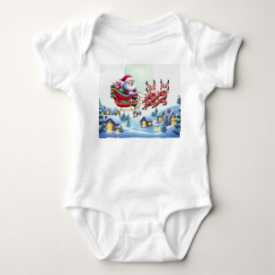 Buy Santa sleigh ride t-shirt Festive Christmas te Baby Bodysuit