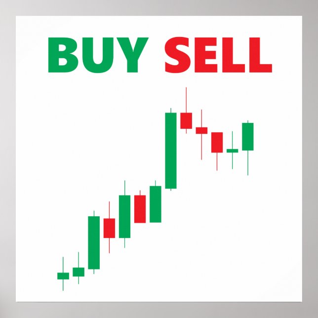 Buy Sell - Stock Forex Market Currency Trader Poster (Front)