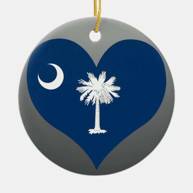 Buy South Carolina Flag Ceramic Tree Decoration (Front)