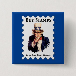Buy Stamps Save The Post Office 15 Cm Square Badge