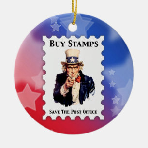 Buy Stamps Save The Post Office Ceramic Tree Decoration