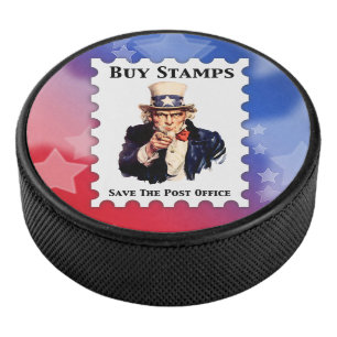 Buy Stamps Save The Post Office Hockey Puck