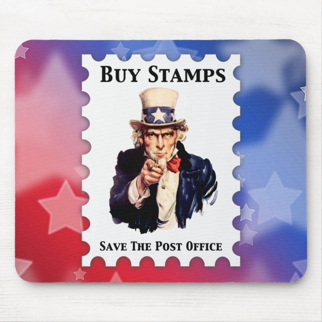 Buy Stamps Save The Post Office Mouse Mat (Front)
